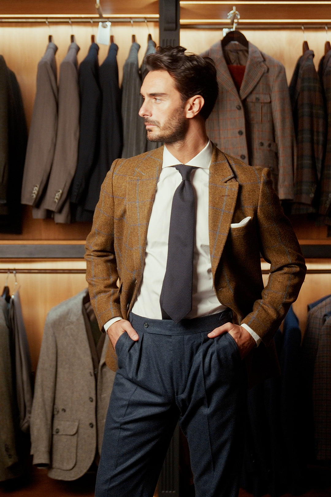 Le Vintage, sublime blue flannel – worn in the shop