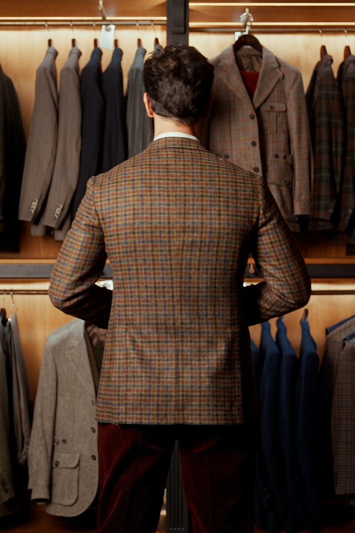 La Milan, green shepherd’s check – worn in the shop