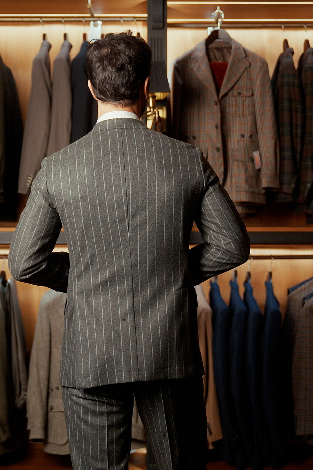 Le Rome, verdigris flannel – worn in the shop