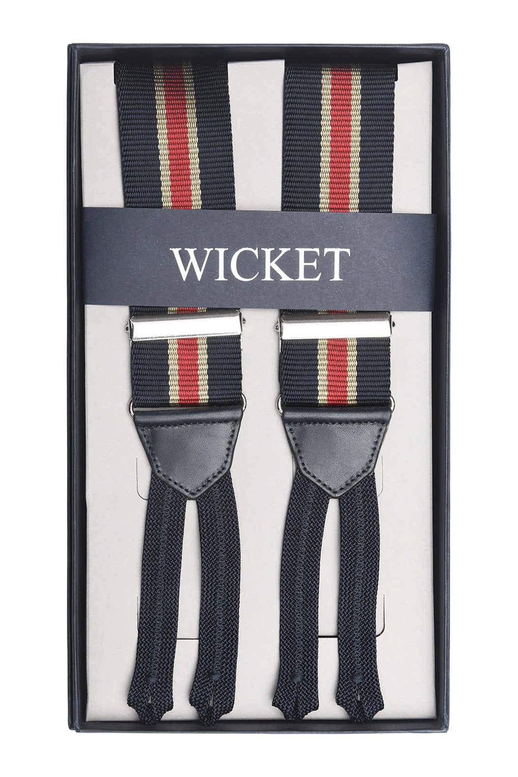The Braces – Navy with red band – WICKET