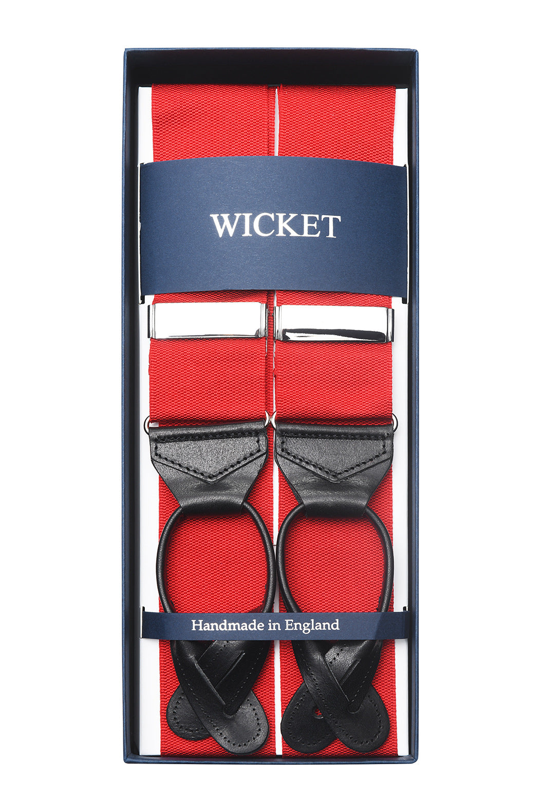 The Braces – Bright red with black tabs – WICKET