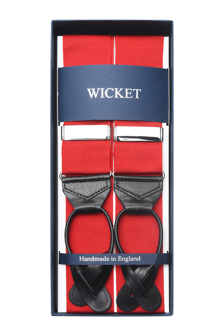 The Braces – Bright red with black tabs – WICKET