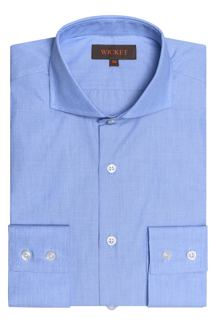 The Cotton Poplin – Blue mélange – WICKET