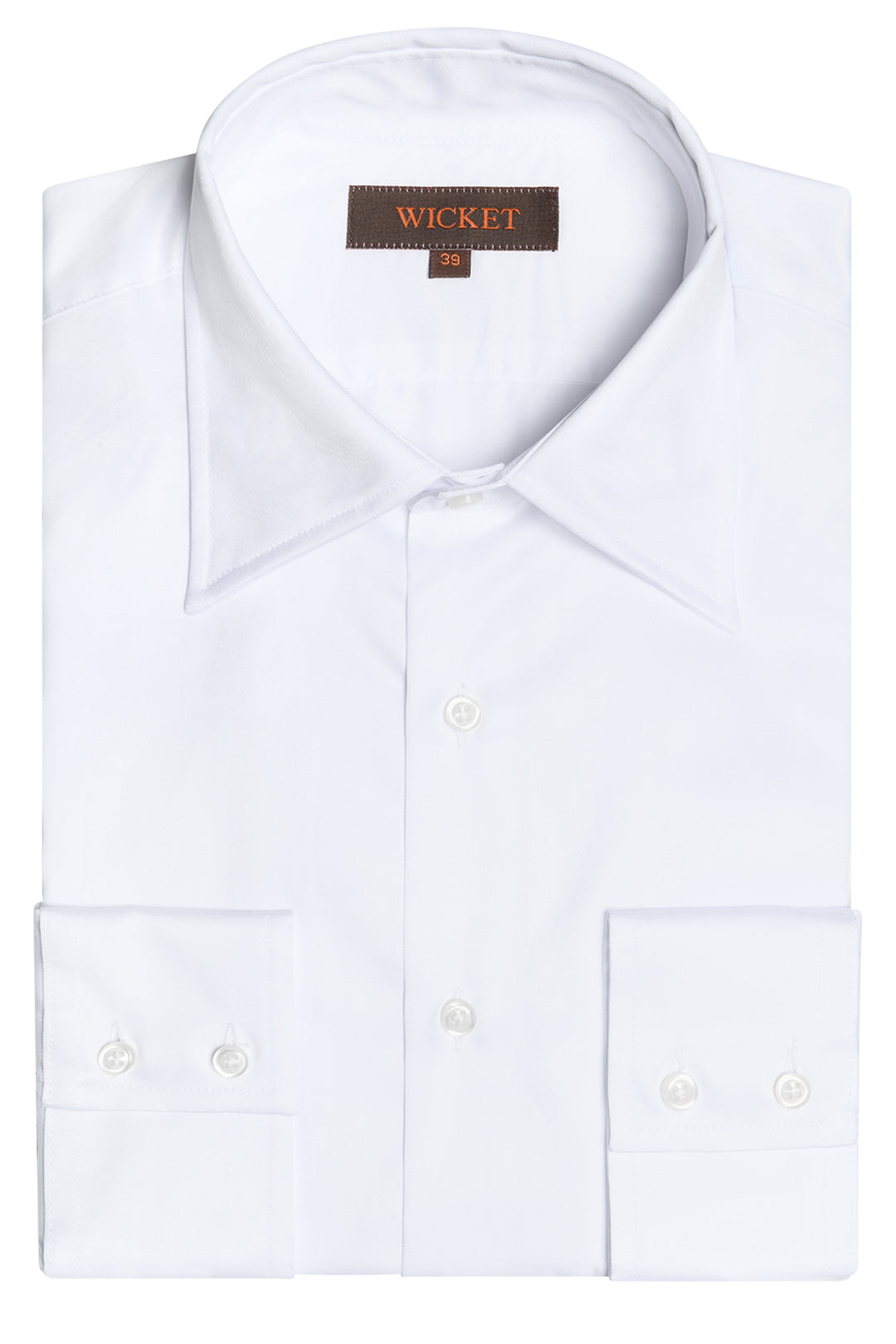 The Cotton Twill – Plain white with French collar – WICKET