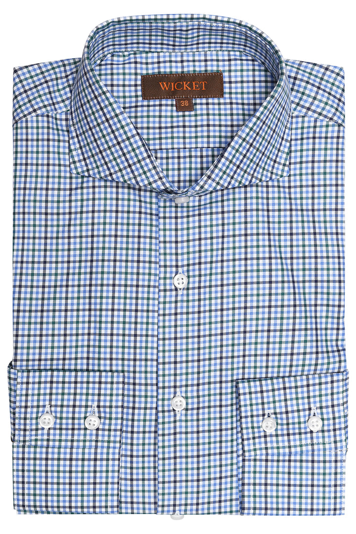 The Cotton Twill – Blue and green check – WICKET