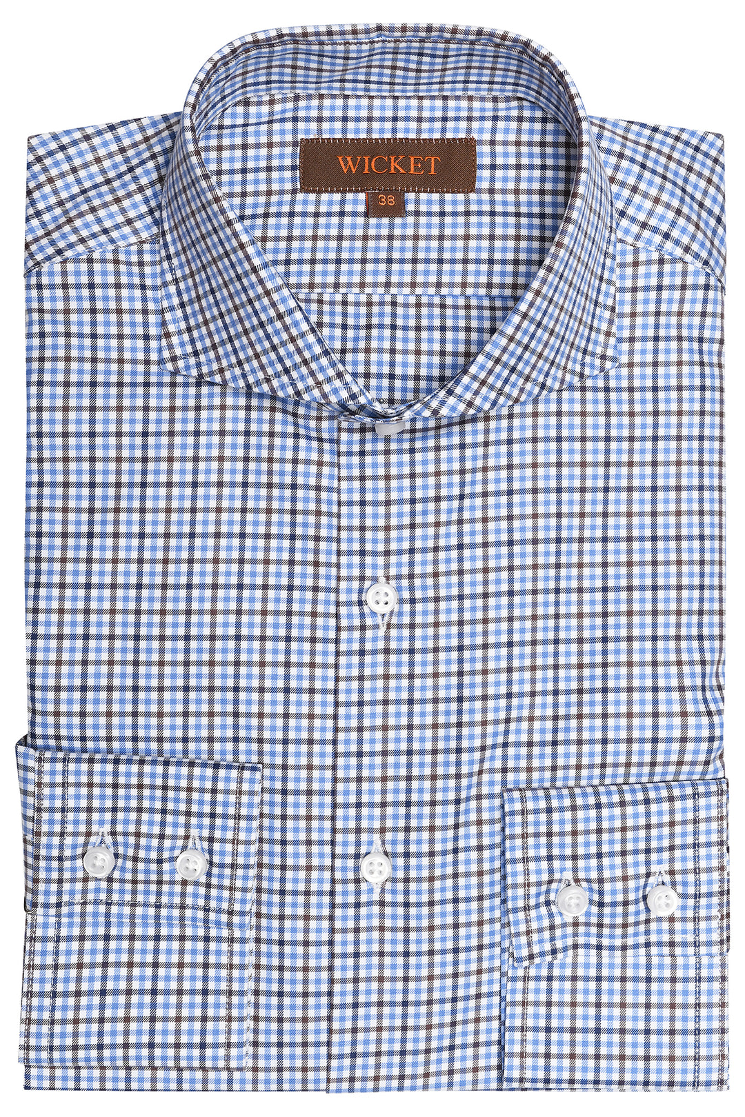 The Cotton Twill – Blue and brown check – WICKET