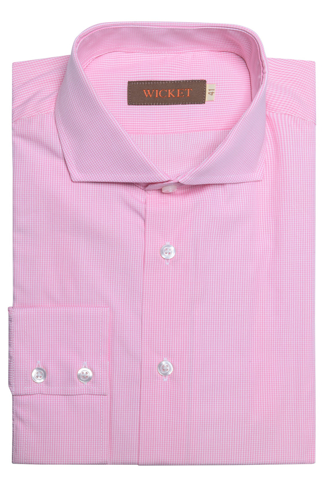 The Cotton Poplin – Pink micro-gingham – WICKET