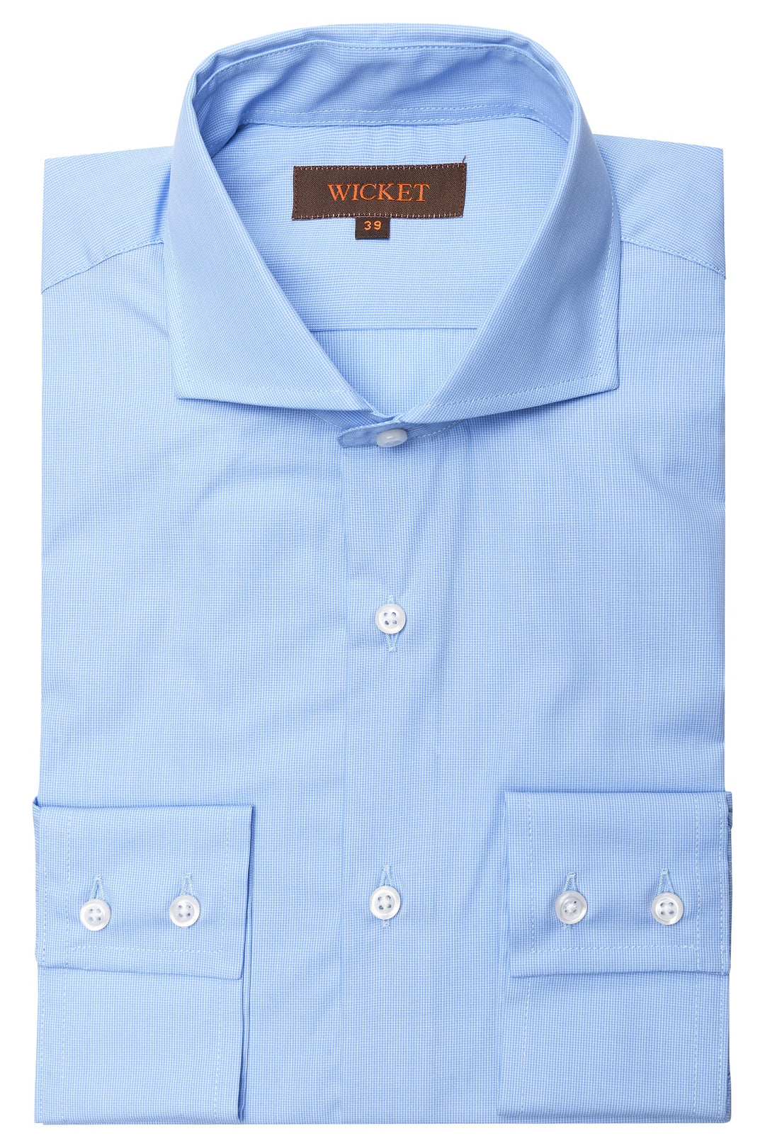 The Cotton Poplin – Sky blue with white grid – WICKET