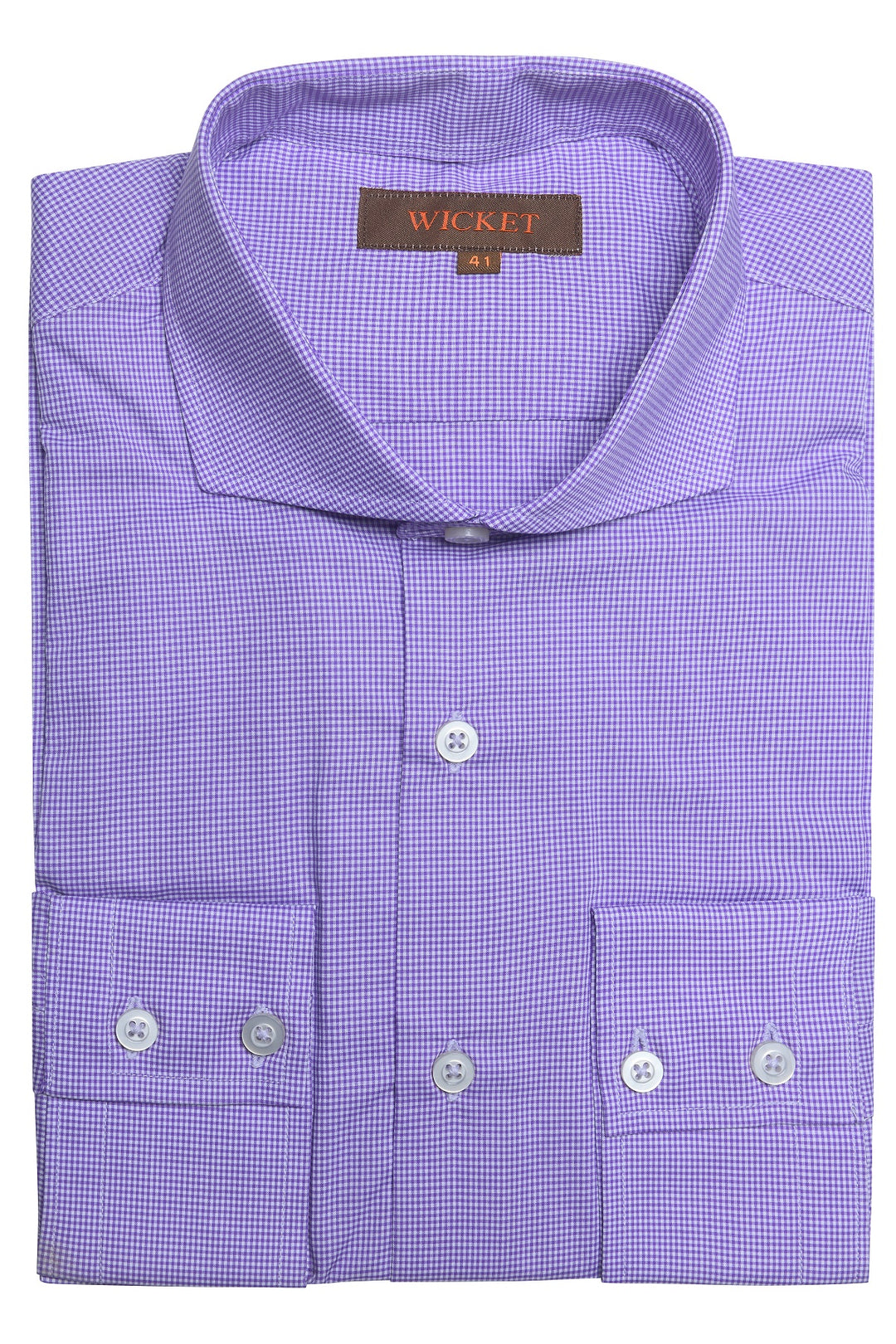 The Cotton Poplin – Small bluish purple gingham – WICKET