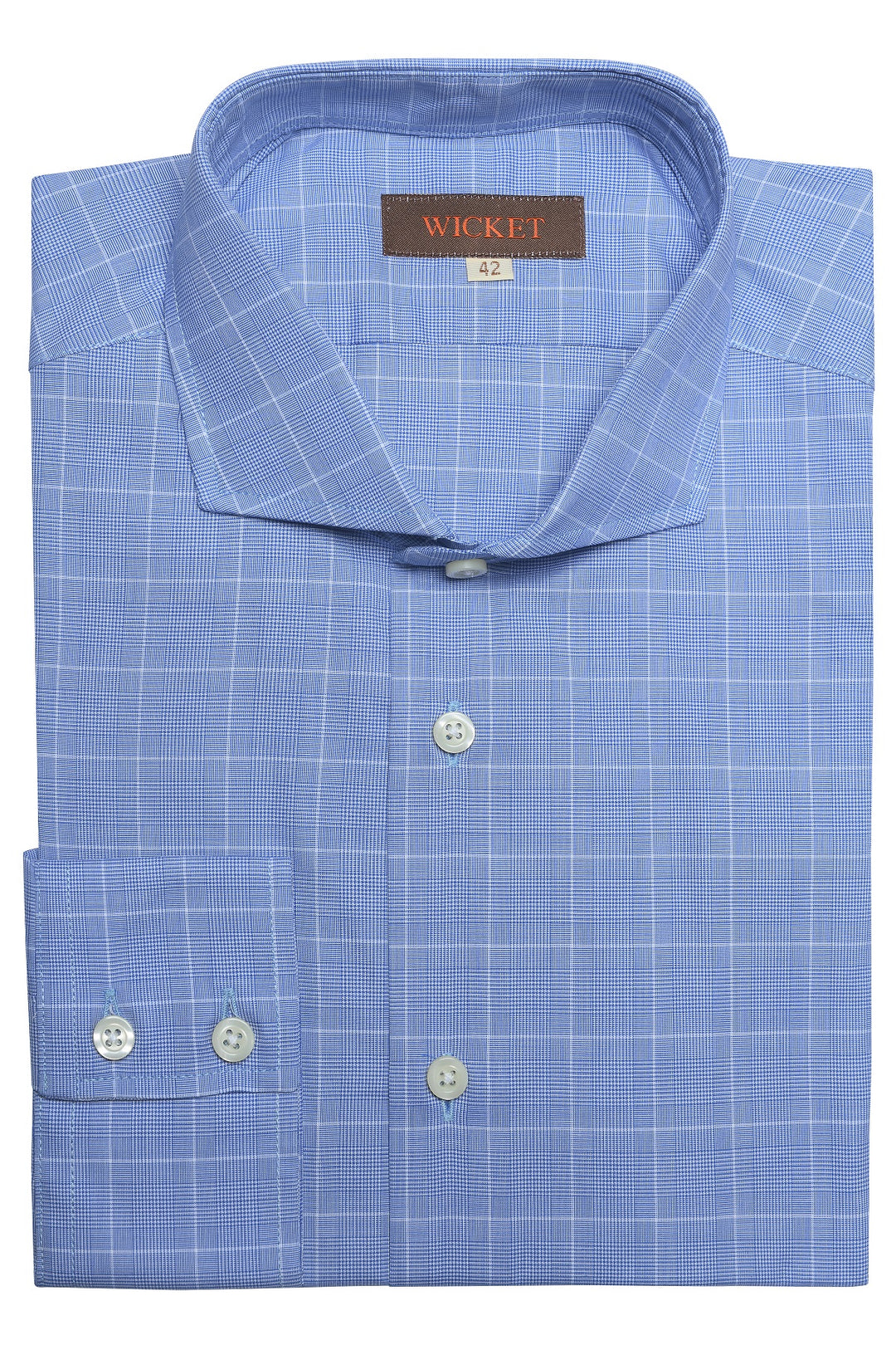 The Cotton Poplin – Blue Prince of Wales check – WICKET