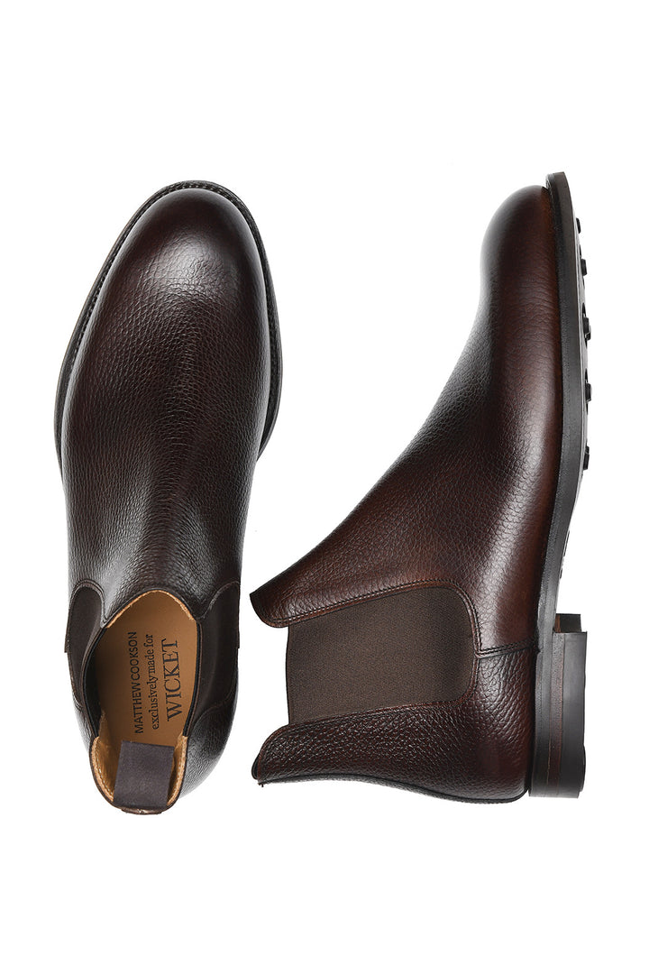 La Bottine Edward – Veau marron foncé sur semelle Dainite – WICKET