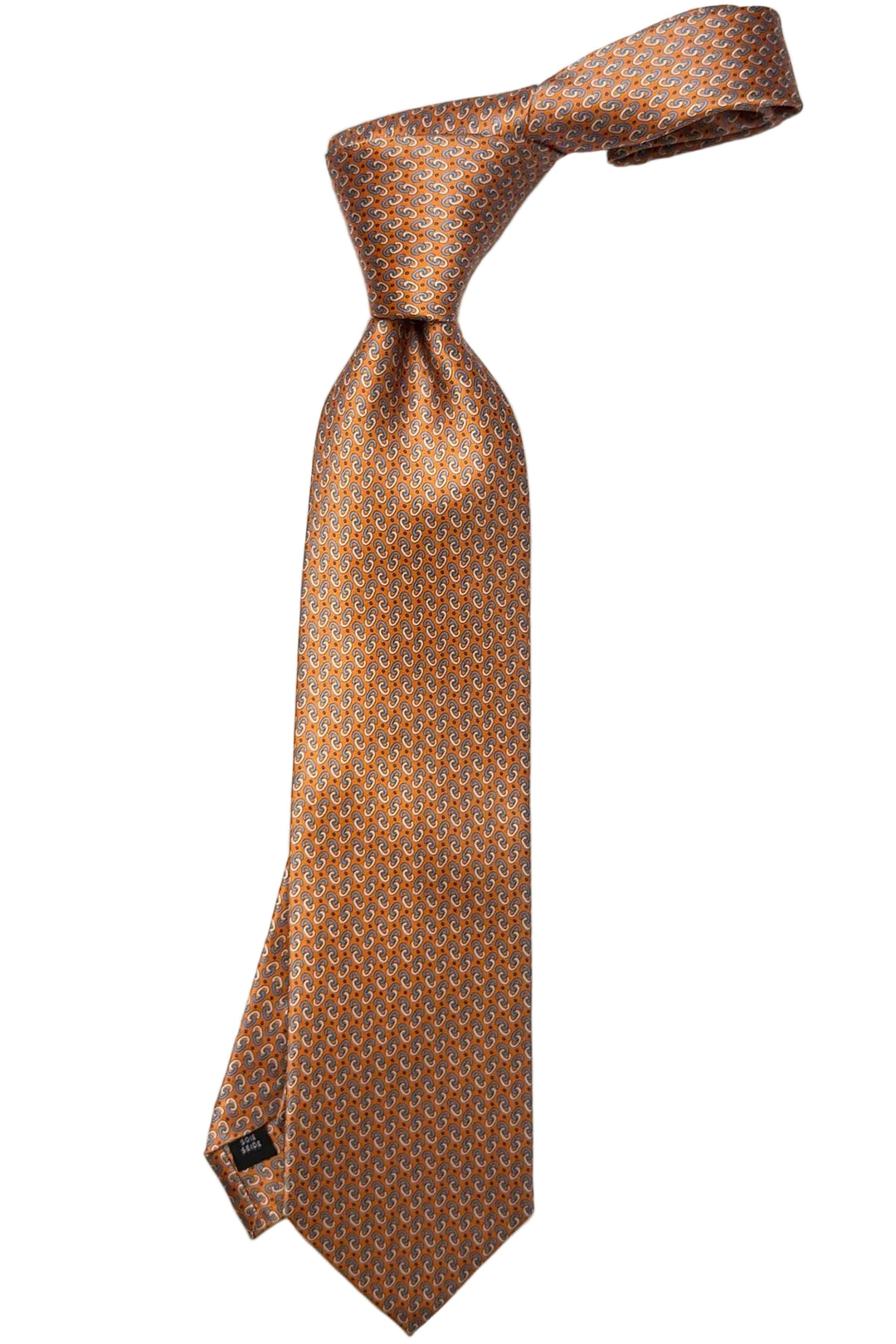 The Tie – Orange silk with small interlacing – WICKET