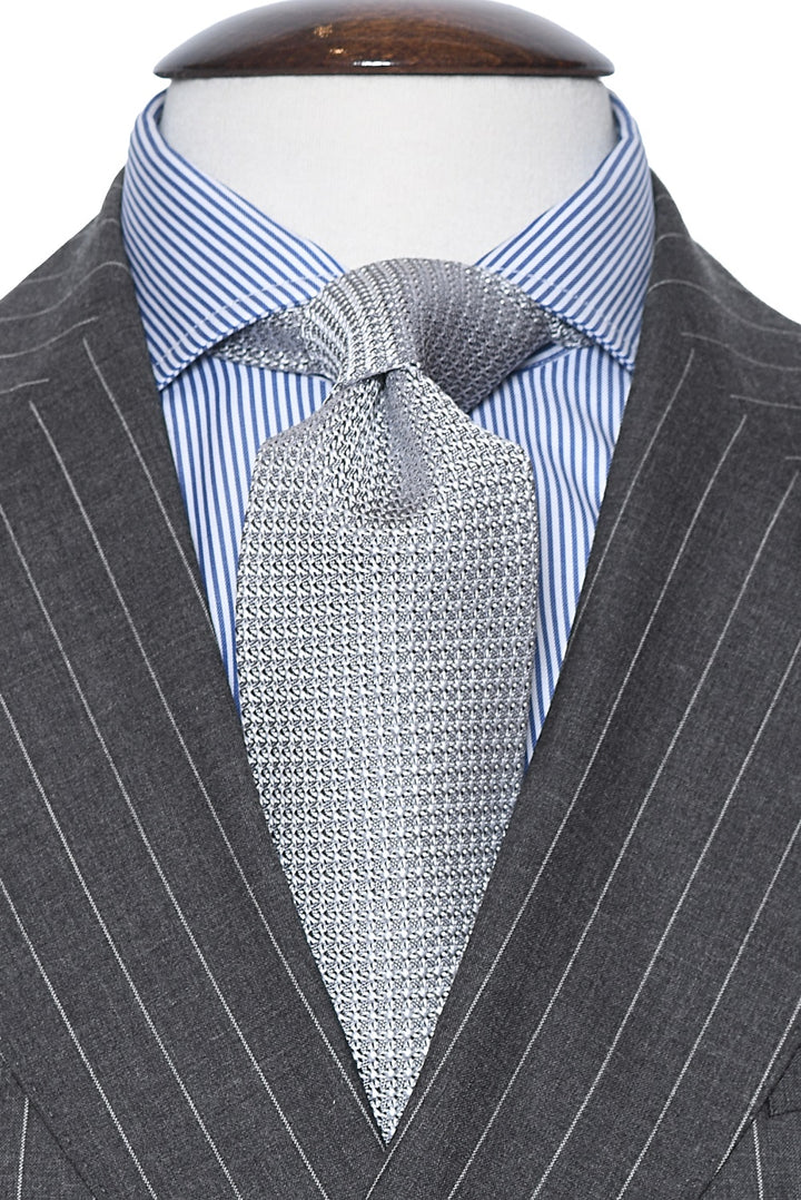 The Tie – Light grey grenadine – WICKET