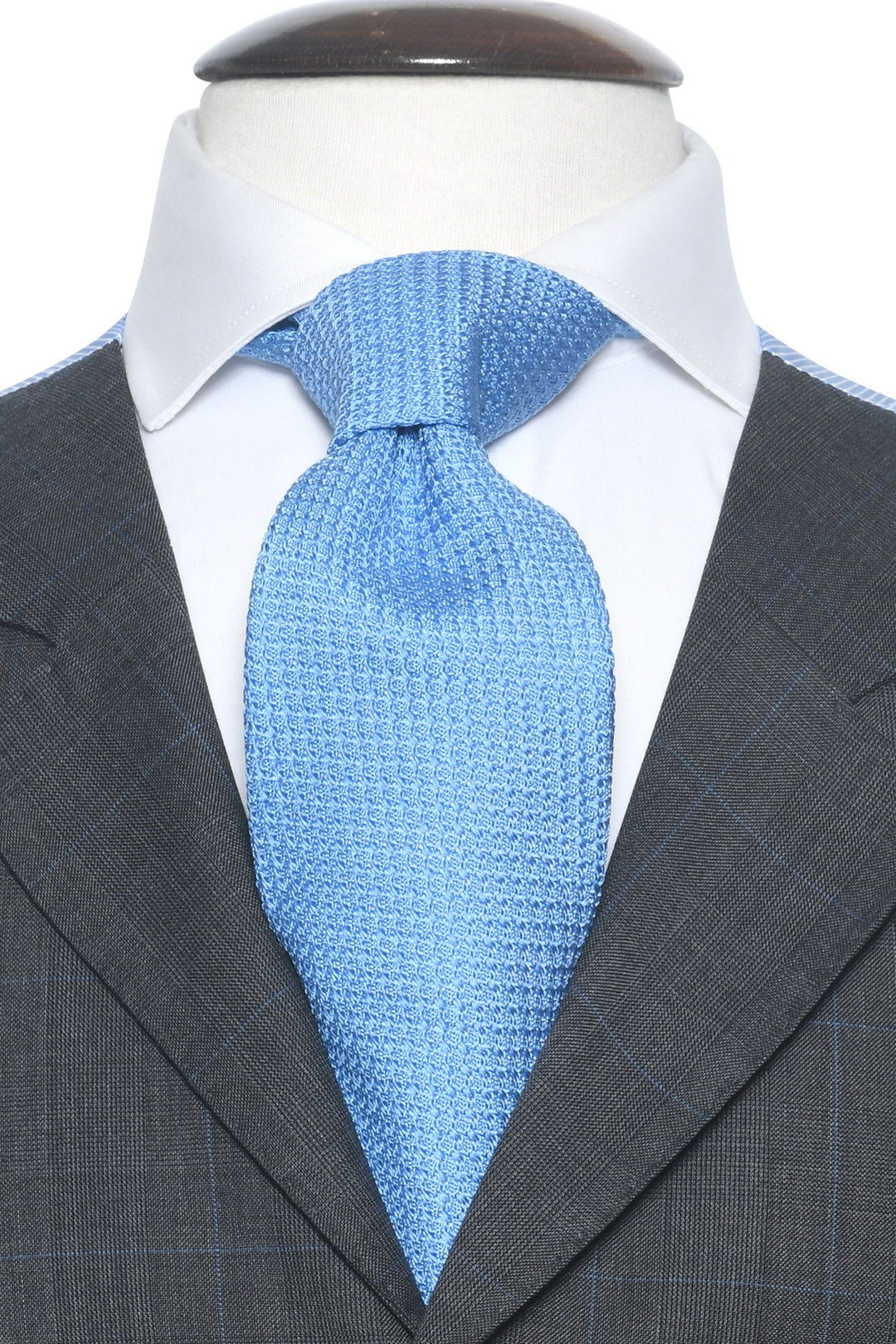 The Tie – Sky blue large-weave grenadine – WICKET