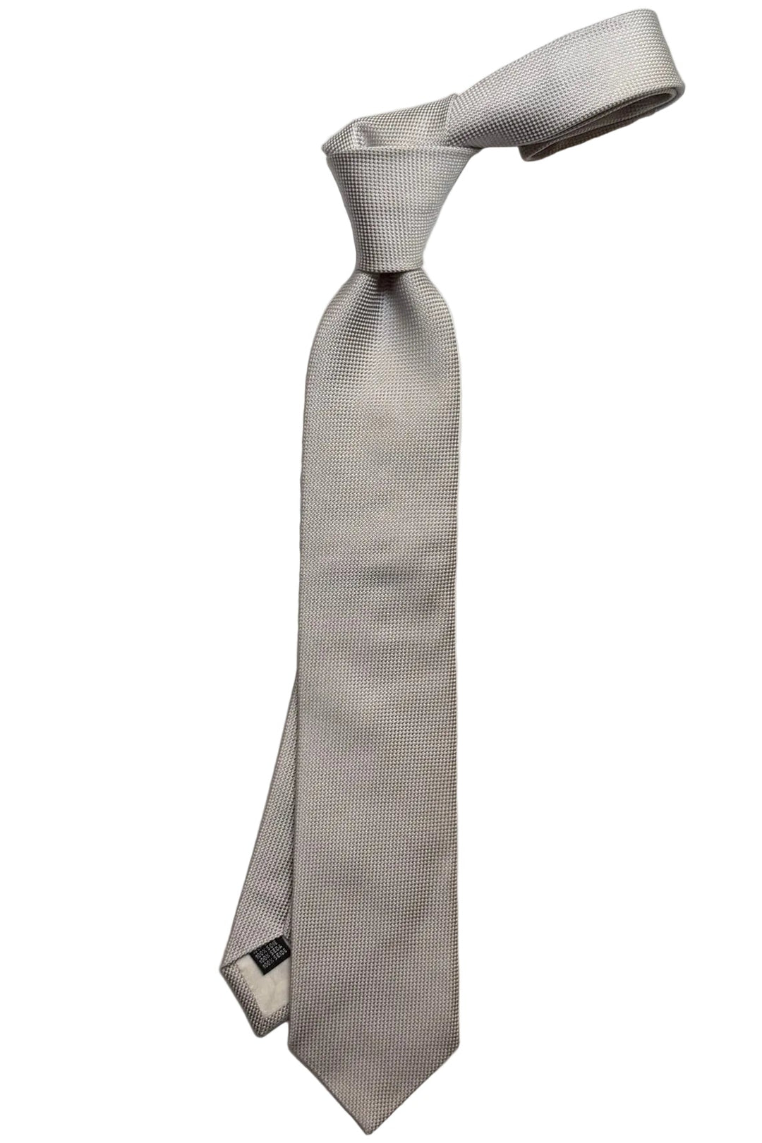 The Tie – Pearl grey silk – WICKET
