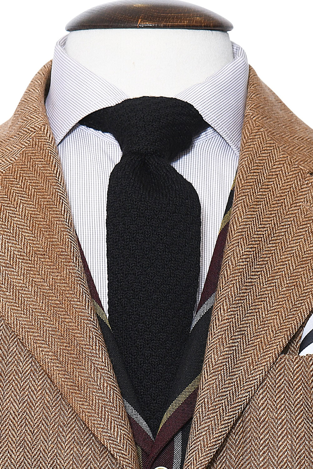 The Tie – Black knitted wool – WICKET