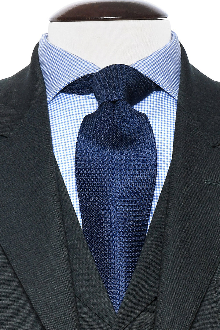 The Tie – Ink blue grenadine – WICKET