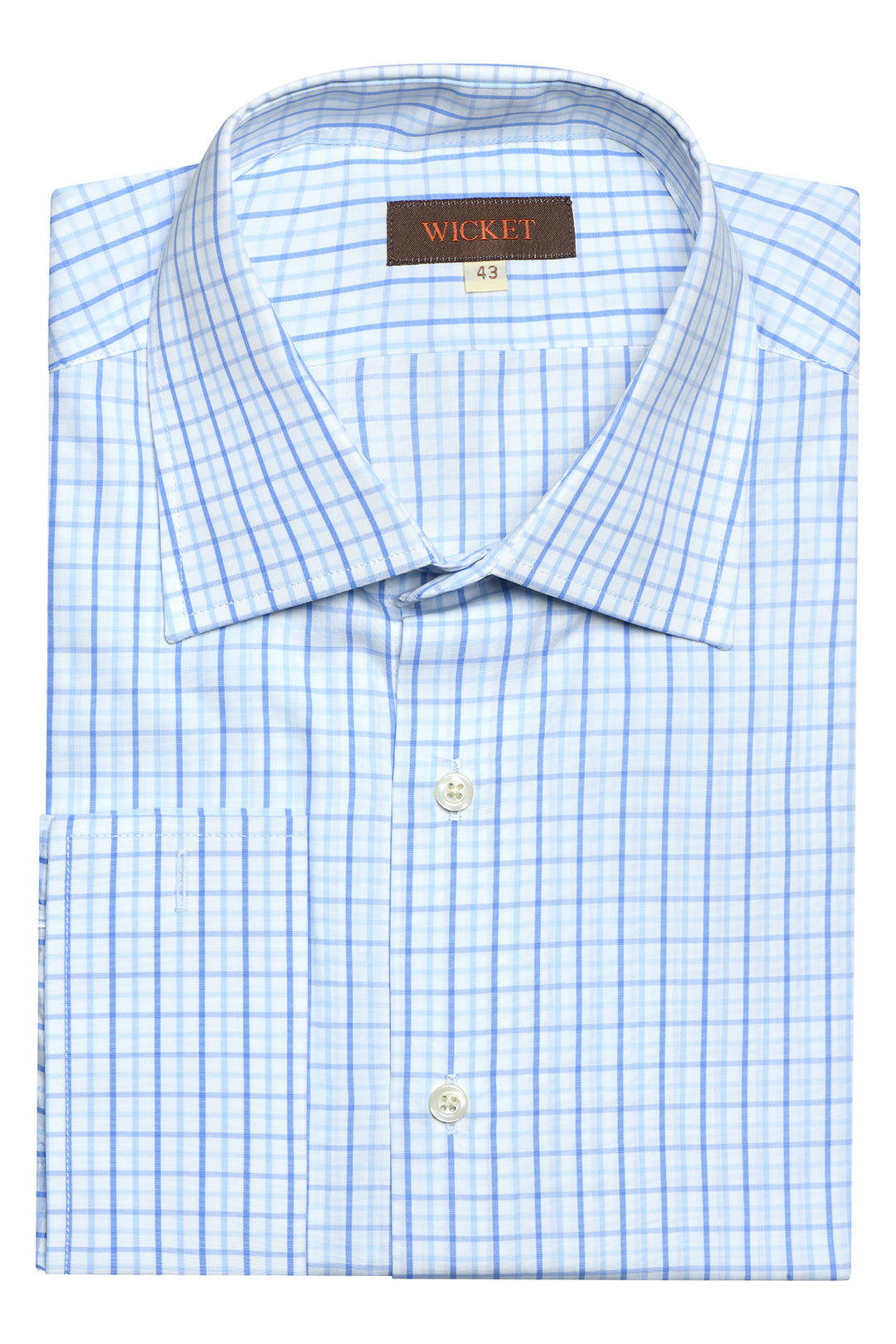 Classic Collar Shirt – Blue check – WICKET