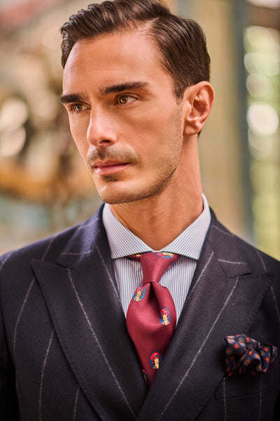 La Twill de Coton Bleu Ciel à Rayures