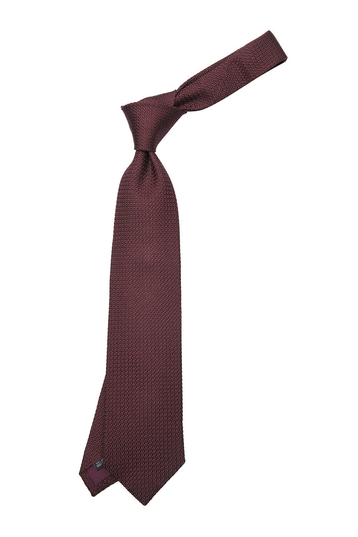 The Tie – Burgundy large-weave grenadine – WICKET