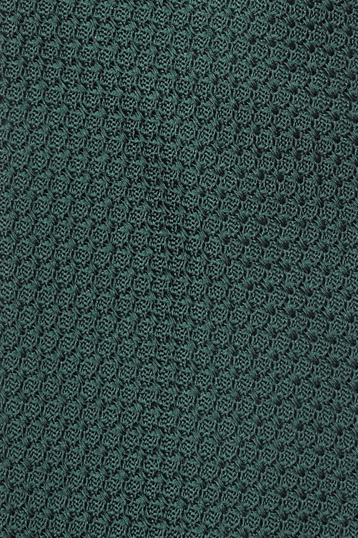 The Tie – Fir green large-weave grenadine – WICKET
