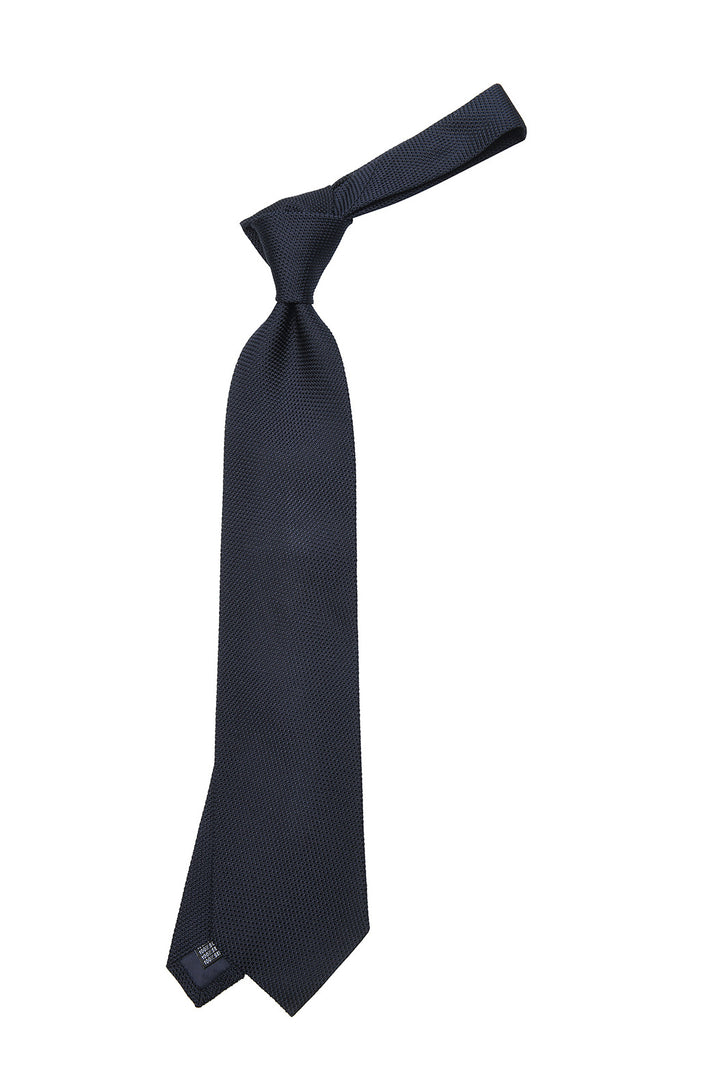La Cravate – Grenadine bleu marine à grain fin – WICKET