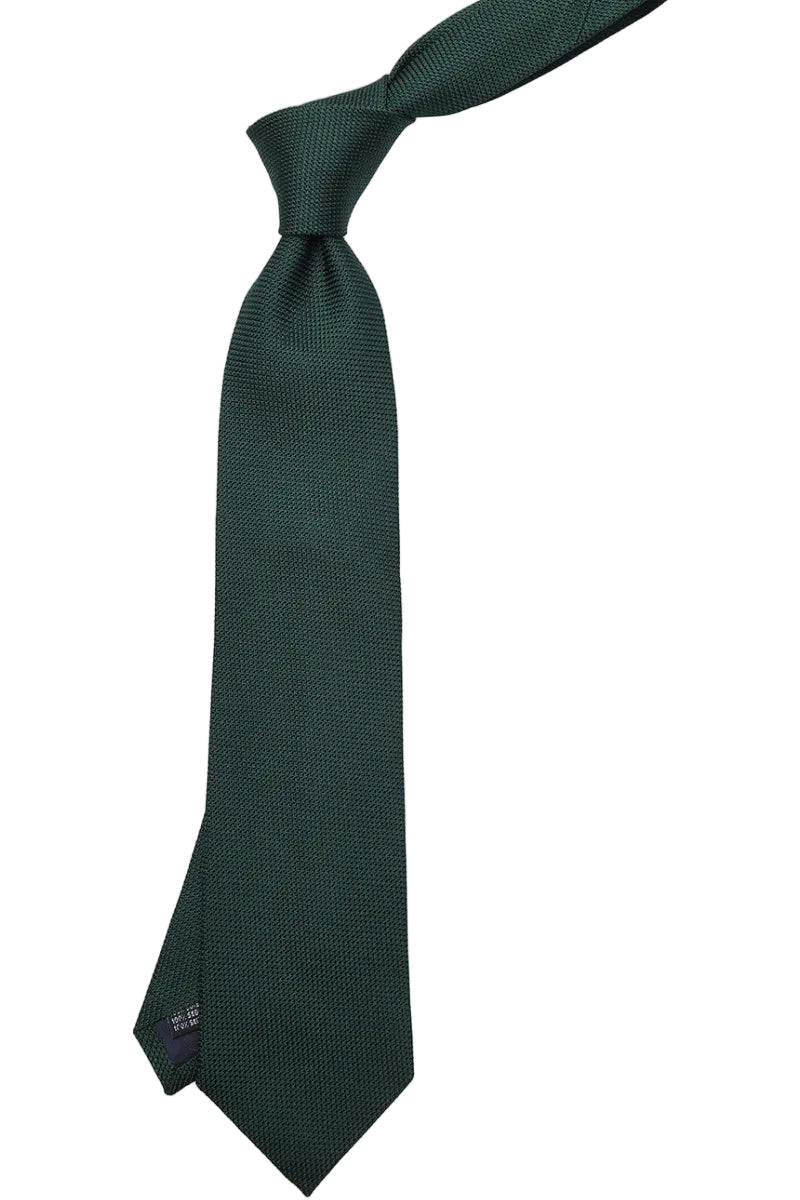 The Tie – Fir green fine-weave grenadine – WICKET