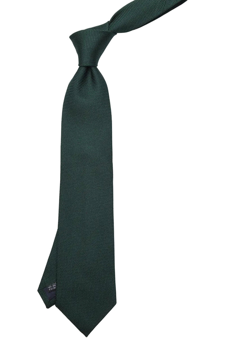 The Tie – Fir green fine-weave grenadine – WICKET