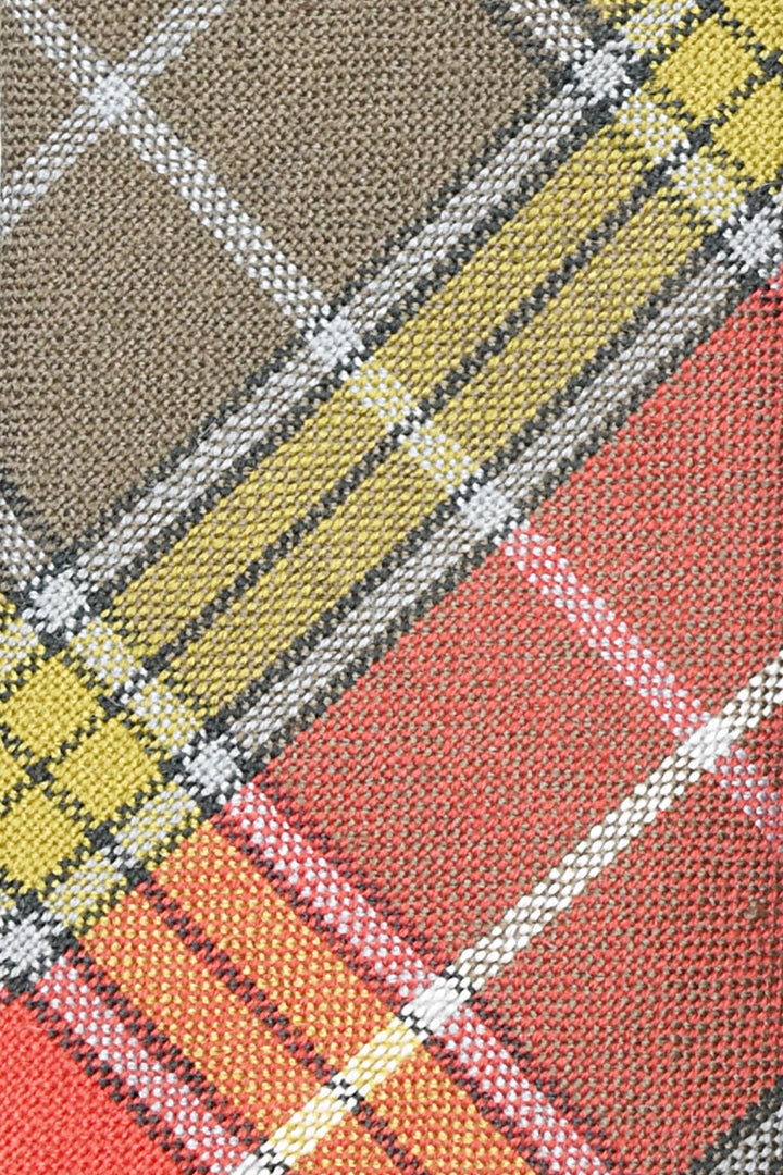 The Tie – Orange and yellow tartan wool – WICKET