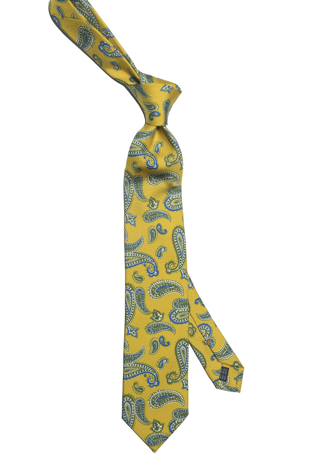The Tie – Yellow silk with paisley pattern – WICKET