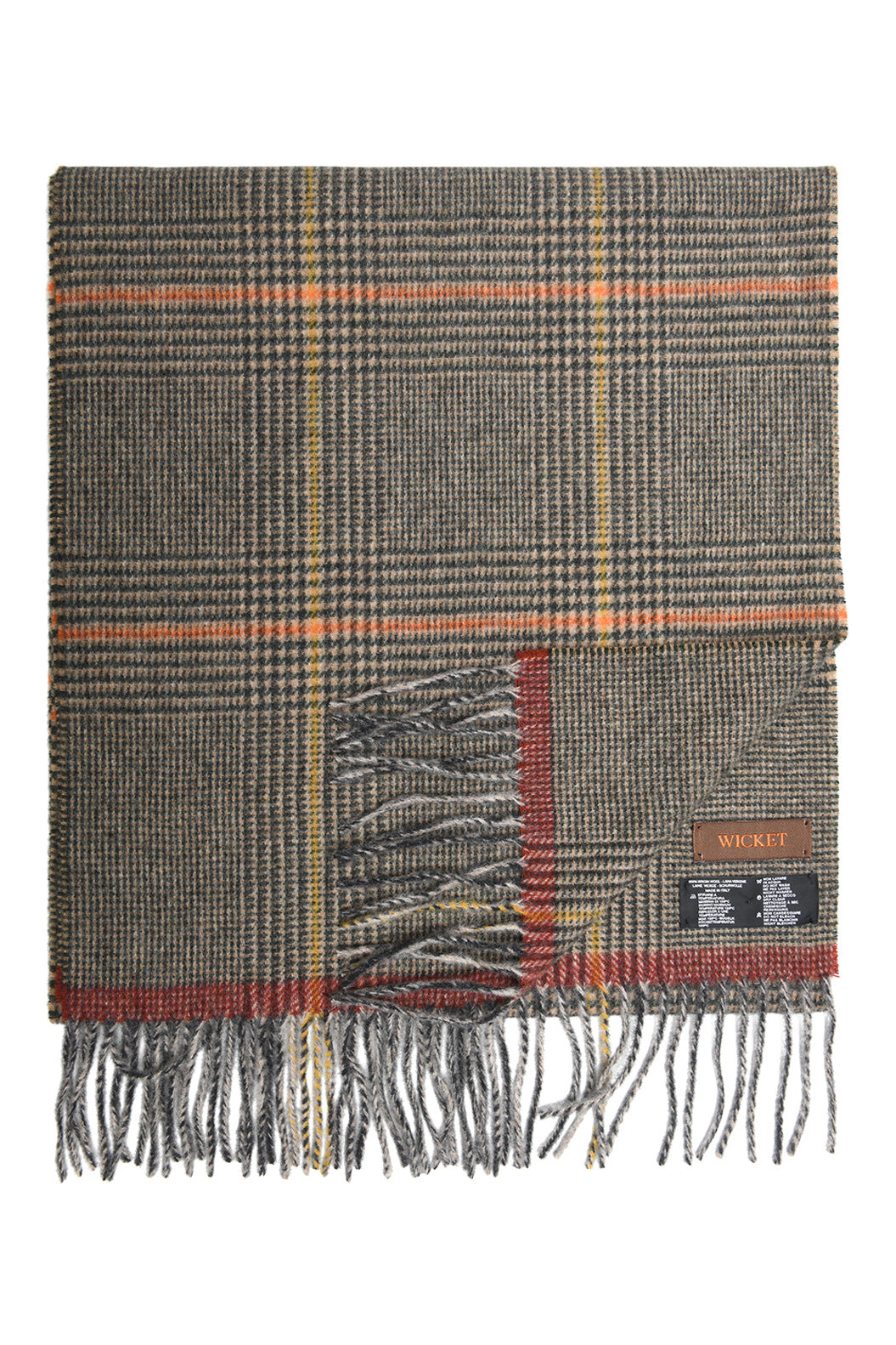 The Scarf – Virgin wool in beige Prince of Wales check – WICKET
