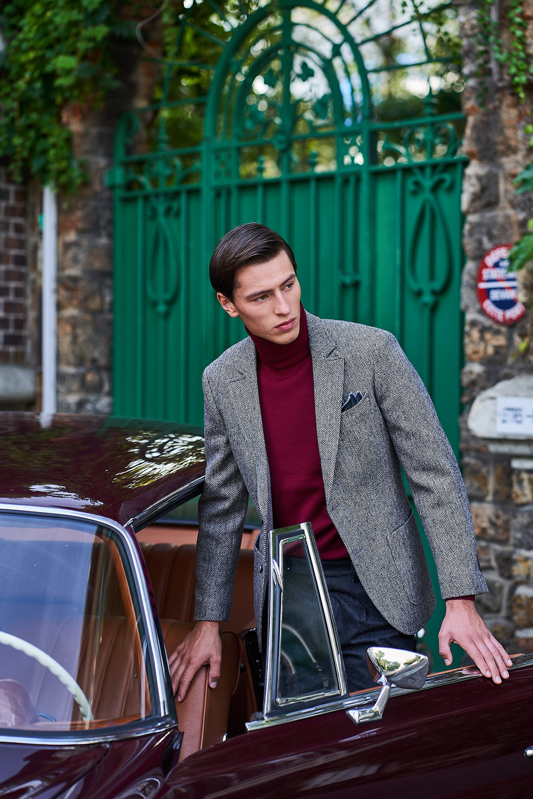 The Roll-Neck – Burgundy extra-fine merino – WICKET