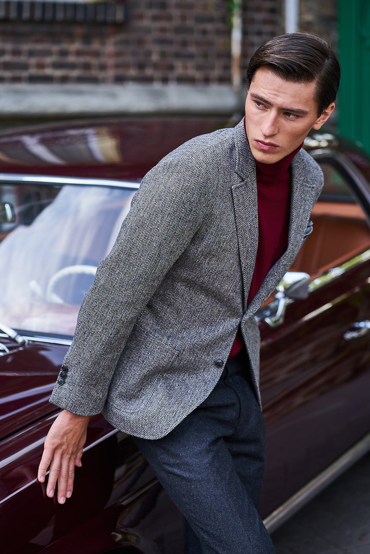 The Roll-Neck – Burgundy extra-fine merino – WICKET