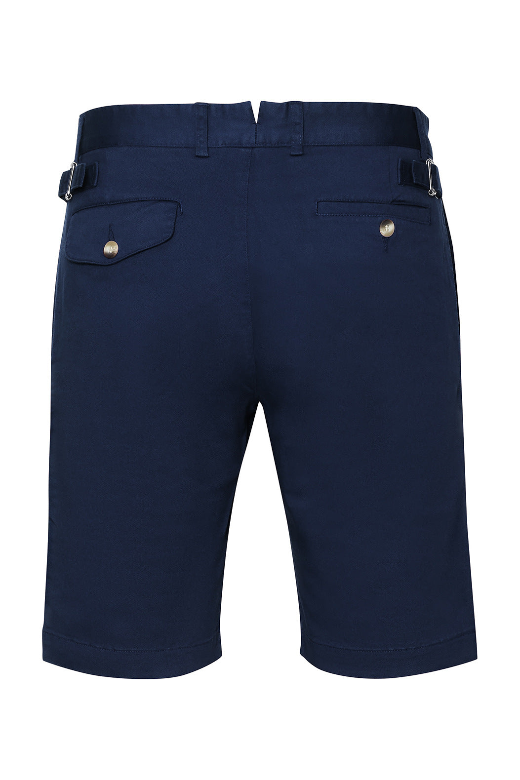 The Bermuda Shorts – Textured plain weave, navy, cotton and elastane – WICKET