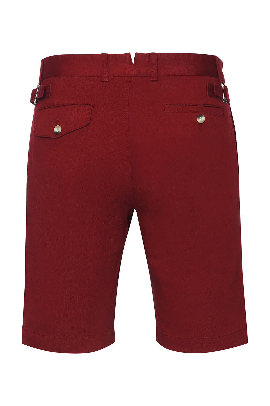 The Bermuda Shorts – Textured plain weave, burgundy, cotton and elastane – WICKET