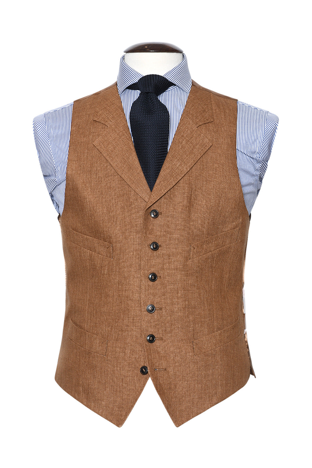La Downton – Caramel linen canvas, 100% linen (270 g), Lanificio Angelico – WICKET