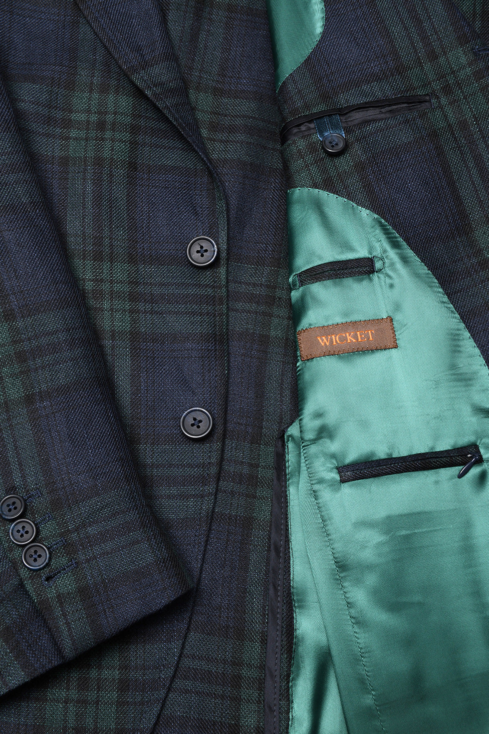 La Milan – Black Watch tartan linen – WICKET