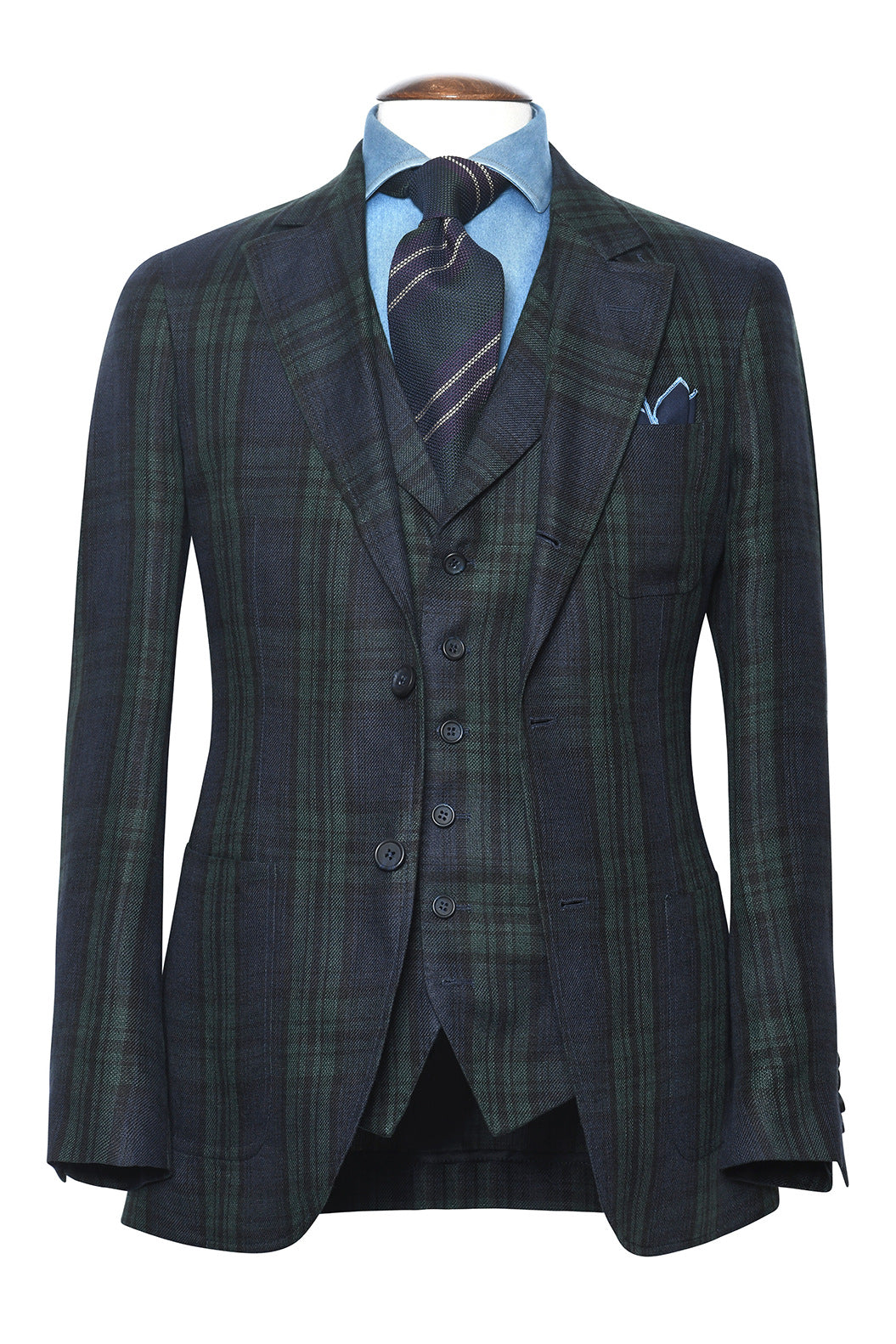 La Milan – Black Watch tartan linen – WICKET