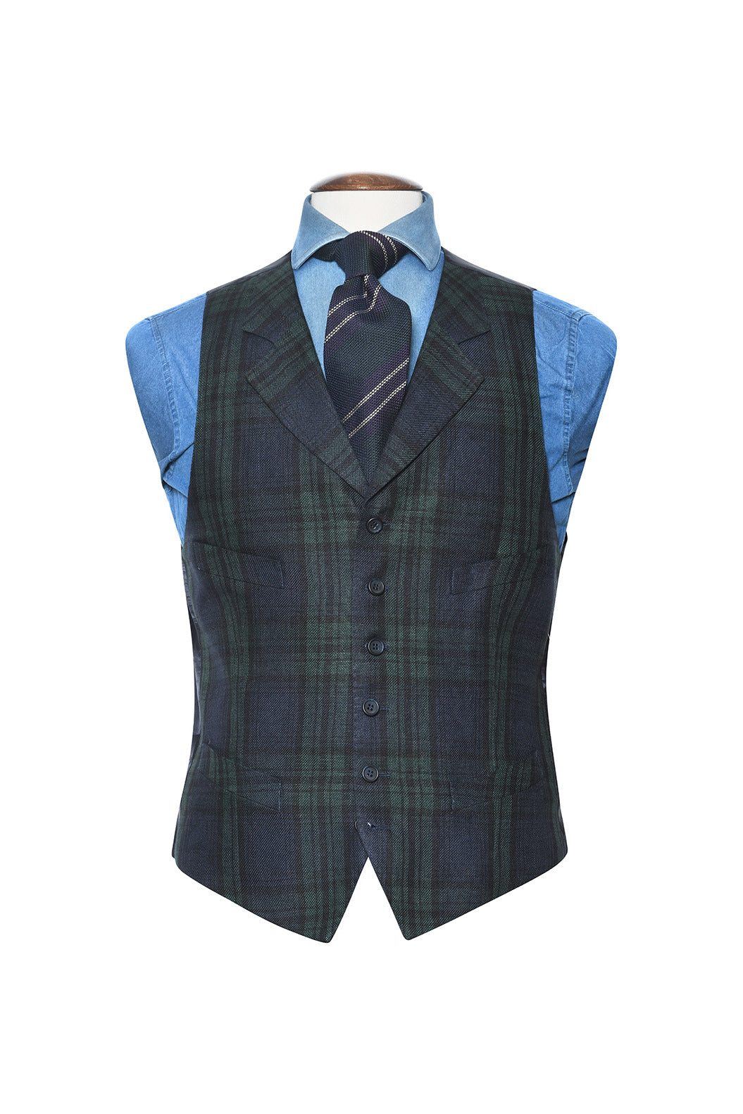 La Milan – Black Watch tartan linen – WICKET