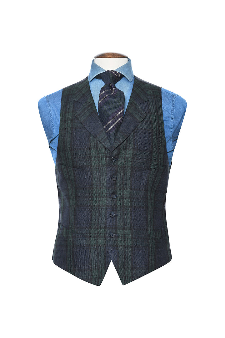 La Milan – Black Watch tartan linen – WICKET