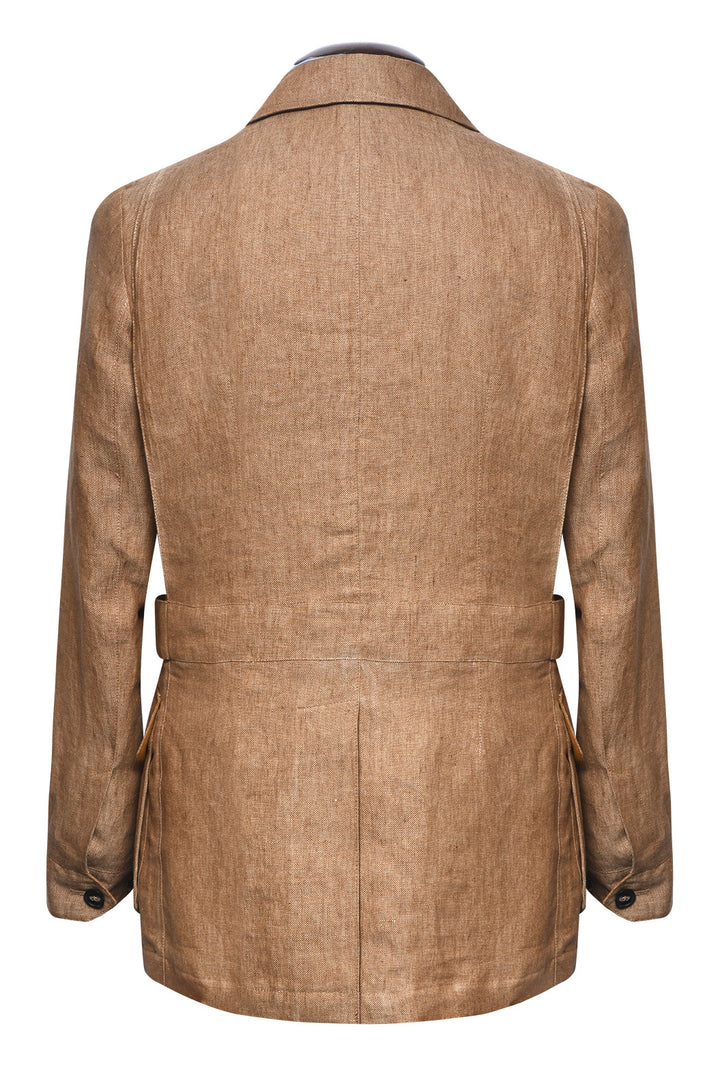 The Safari Jacket – Beige linen – WICKET