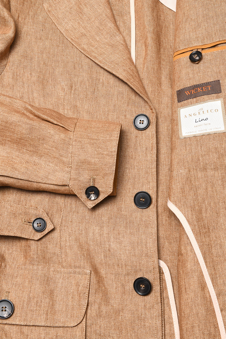 The Safari Jacket – Beige linen – WICKET