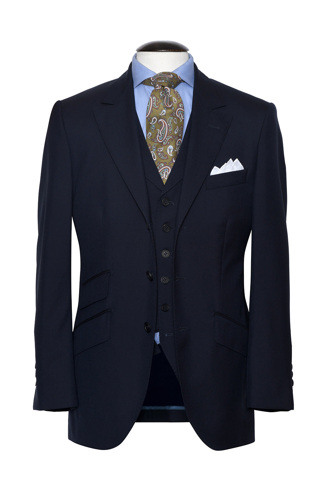 Le Hampstead – 120’s wool gabardine, classic navy – WICKET