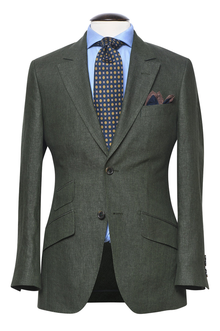 Le Kensington – Deep green linen – WICKET