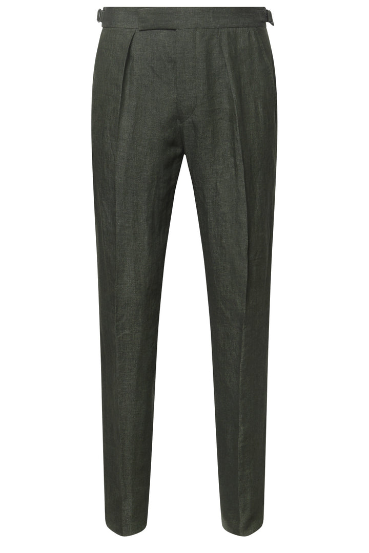Le Kensington – Deep green linen – WICKET