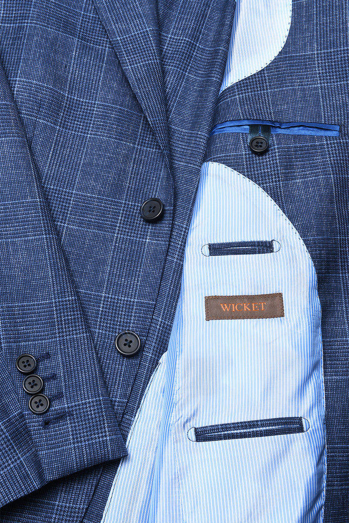 Le Kensington – Royal blue Prince of Wales check – WICKET