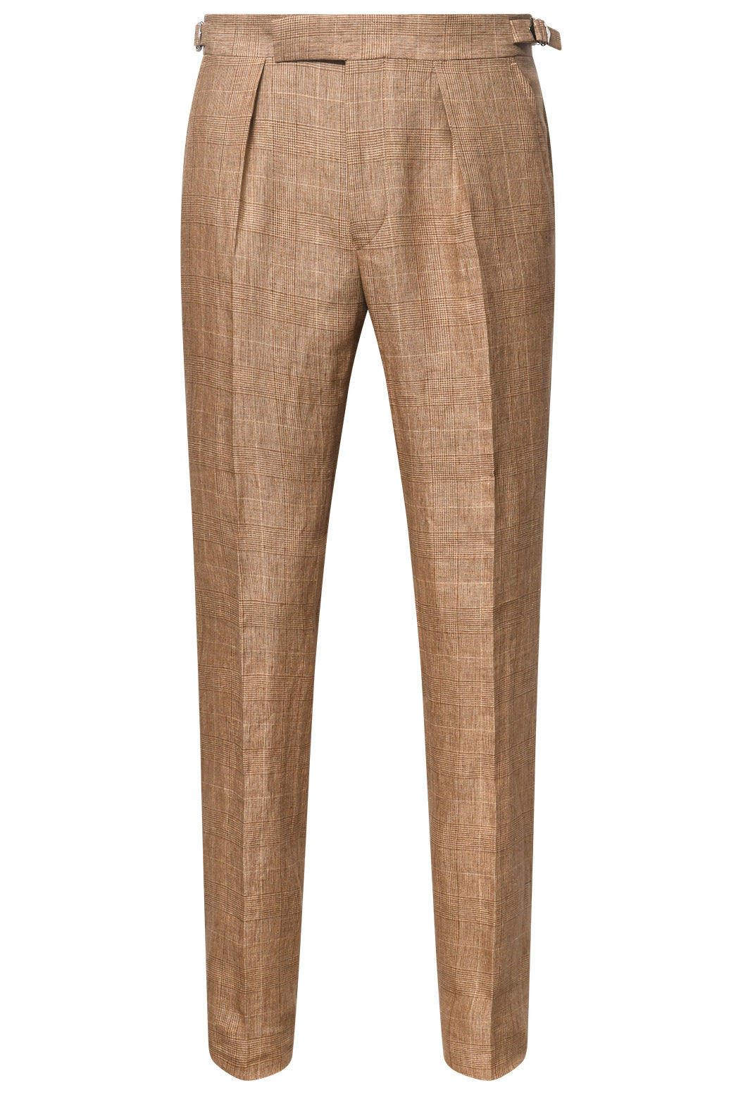 Le Kensington – Beige Prince of Wales check linen – WICKET