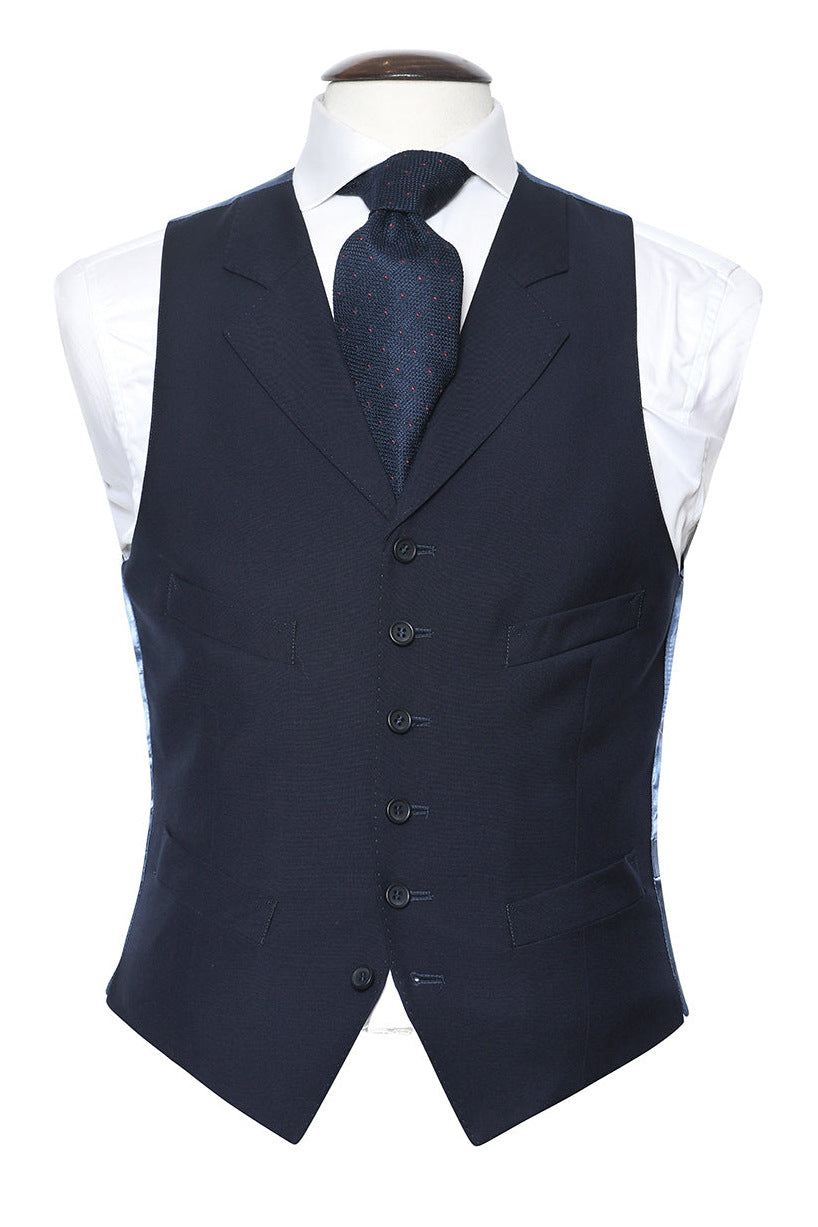 Le Kensington – Navy tropical wool – WICKET