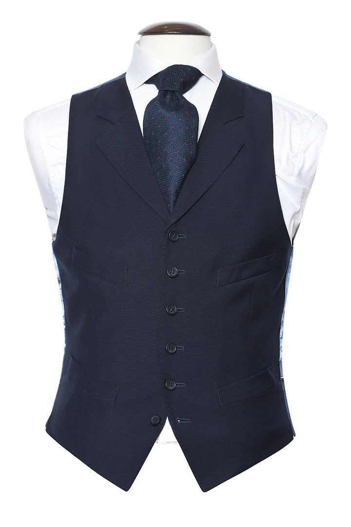 Le Kensington – Navy tropical wool – WICKET
