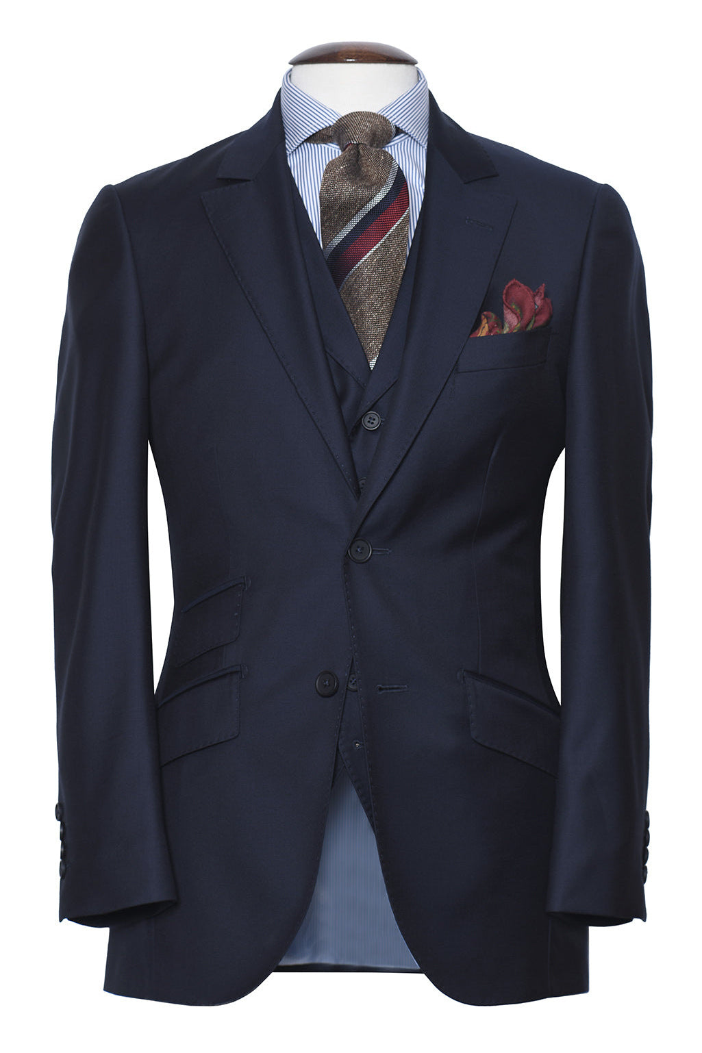 Le Kensington – Navy wool twill – WICKET